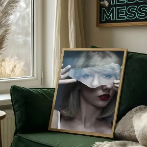 Taylor Swift "Tortured Poets" Veiled Portrait Poster – Premium Wall Art Print