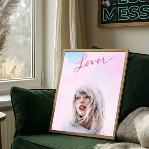 Taylor Swift "Lover" Pink Cursive Poster – Premium Wall Art Print