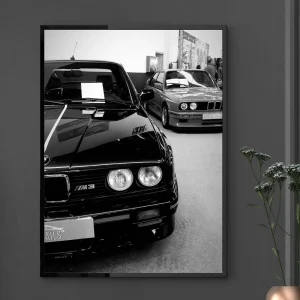 BMW M3 Black and White Poster