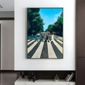 Retro Rap Album Art Poster – Crosswalk Street Scene – Premium Wall Print