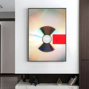 Retro Rap Album Art Poster – Iridescent Disc Cover – Premium Wall Print