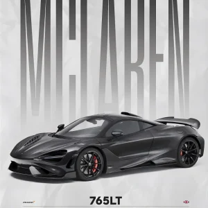 Black McLaren 765LT Poster