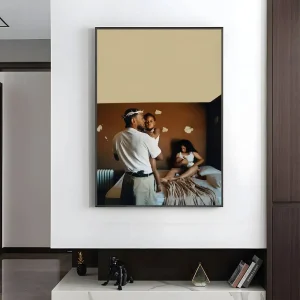 Retro Rap Album Art Poster – Family Portrait Beige – Premium Wall Print