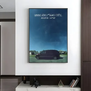 Retro Rap Album Art Poster – Teal Sky Car Cover – Premium Wall Print