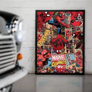 Spider-Man Comic Collage Poster