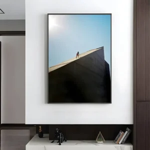Retro Rap Album Art Poster – Mountain Climber Silhouette – Premium Wall Print
