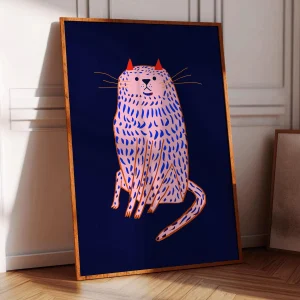 Speckled Fluffy Cat Poster