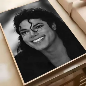 Michael Jackson Monochrome Smile Poster