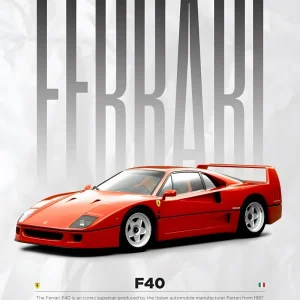 Ferrari F40 Poster
