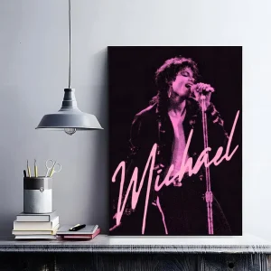 Michael Jackson Neon Spotlight Poster