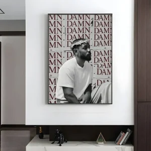 DAMN Repeated Text Portrait Poster